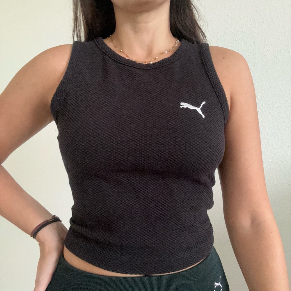 Puma Women's Textured Black Tank Top
